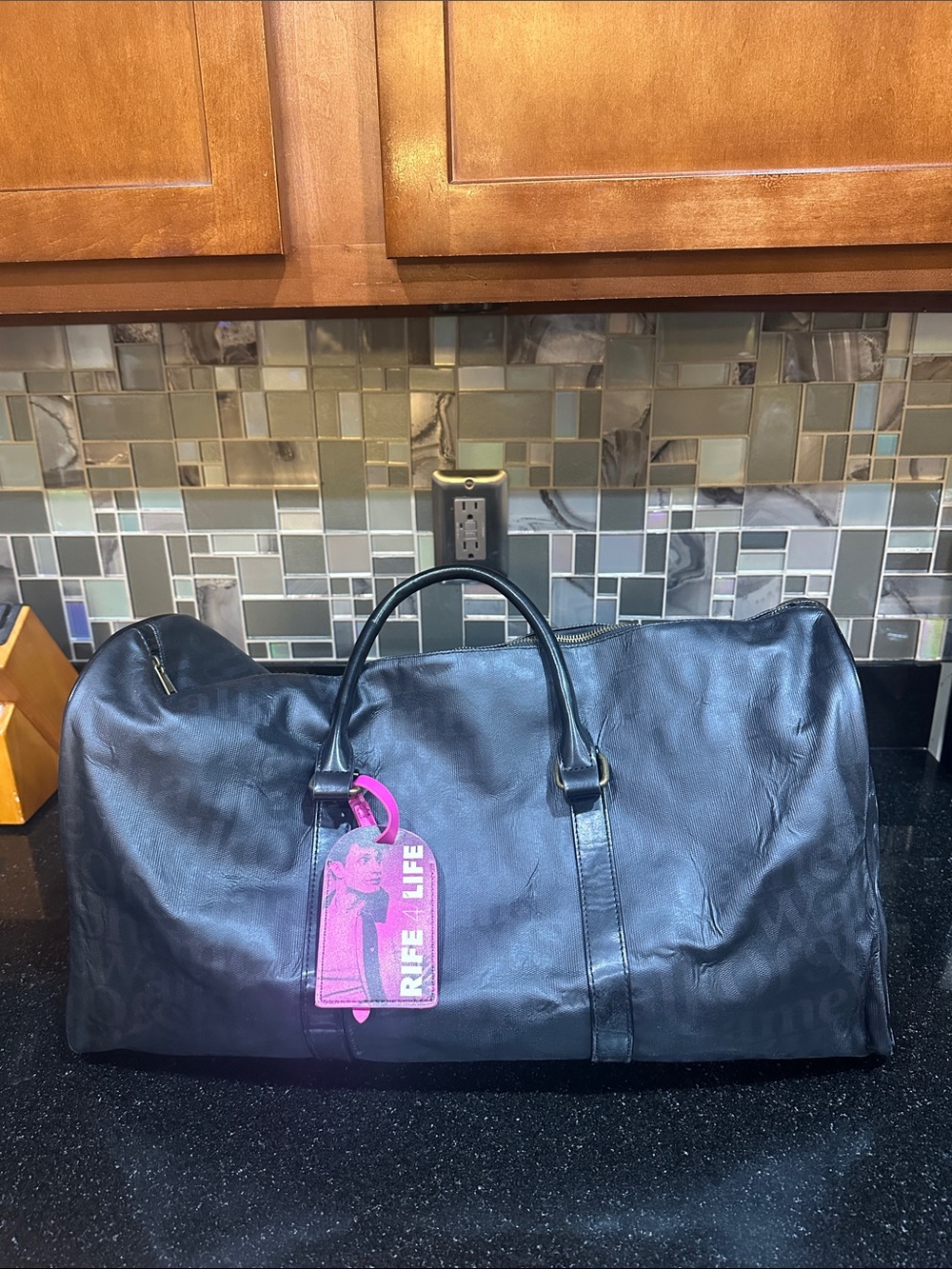 Matt Rife Travel Duffle Bag with Pink Tag
